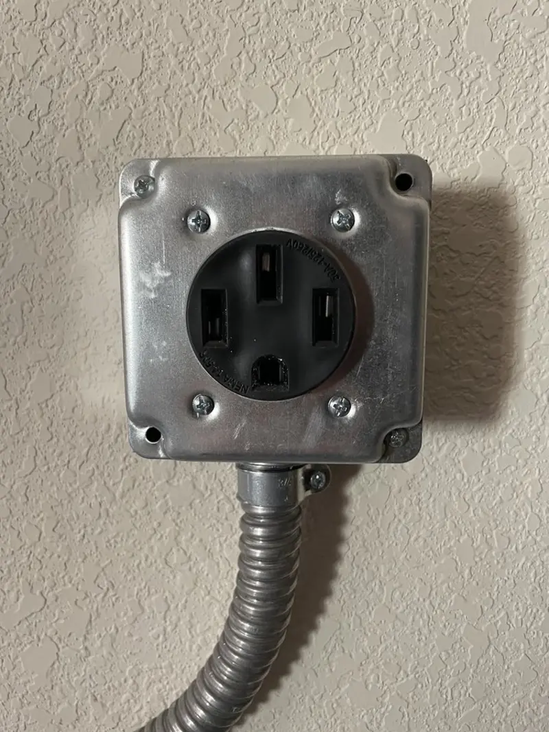 NEMA 14-50 outlet installed for Electrical Panel Upgrade in Omro
